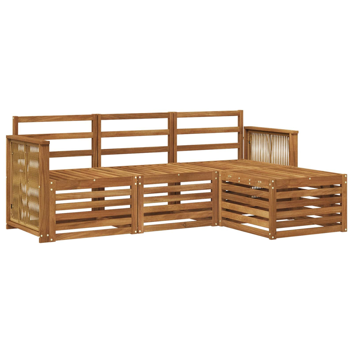 Set vanjskih sofa 4 kom. Prirodna