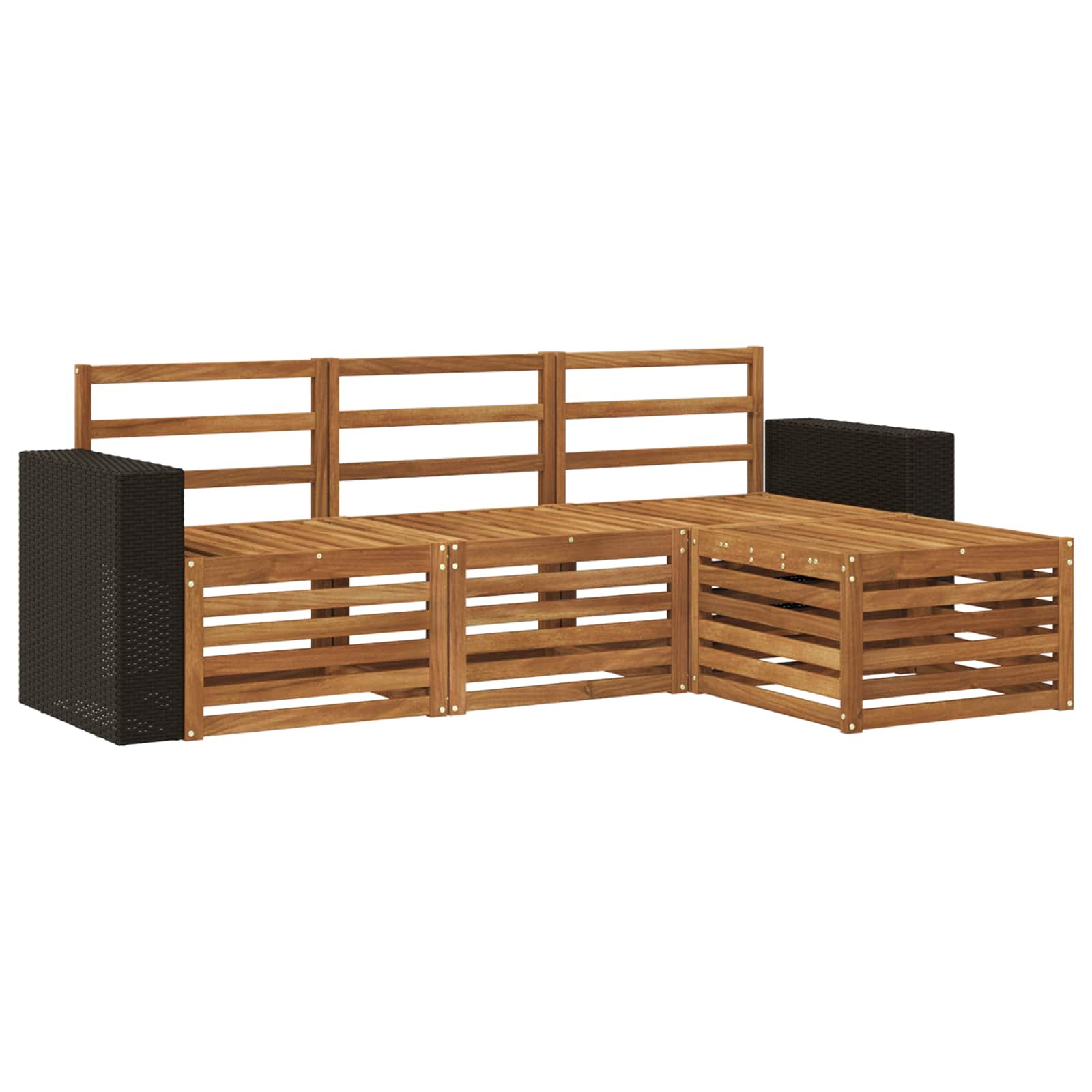 Set vanjskih sofa 4 pcs Prirodna