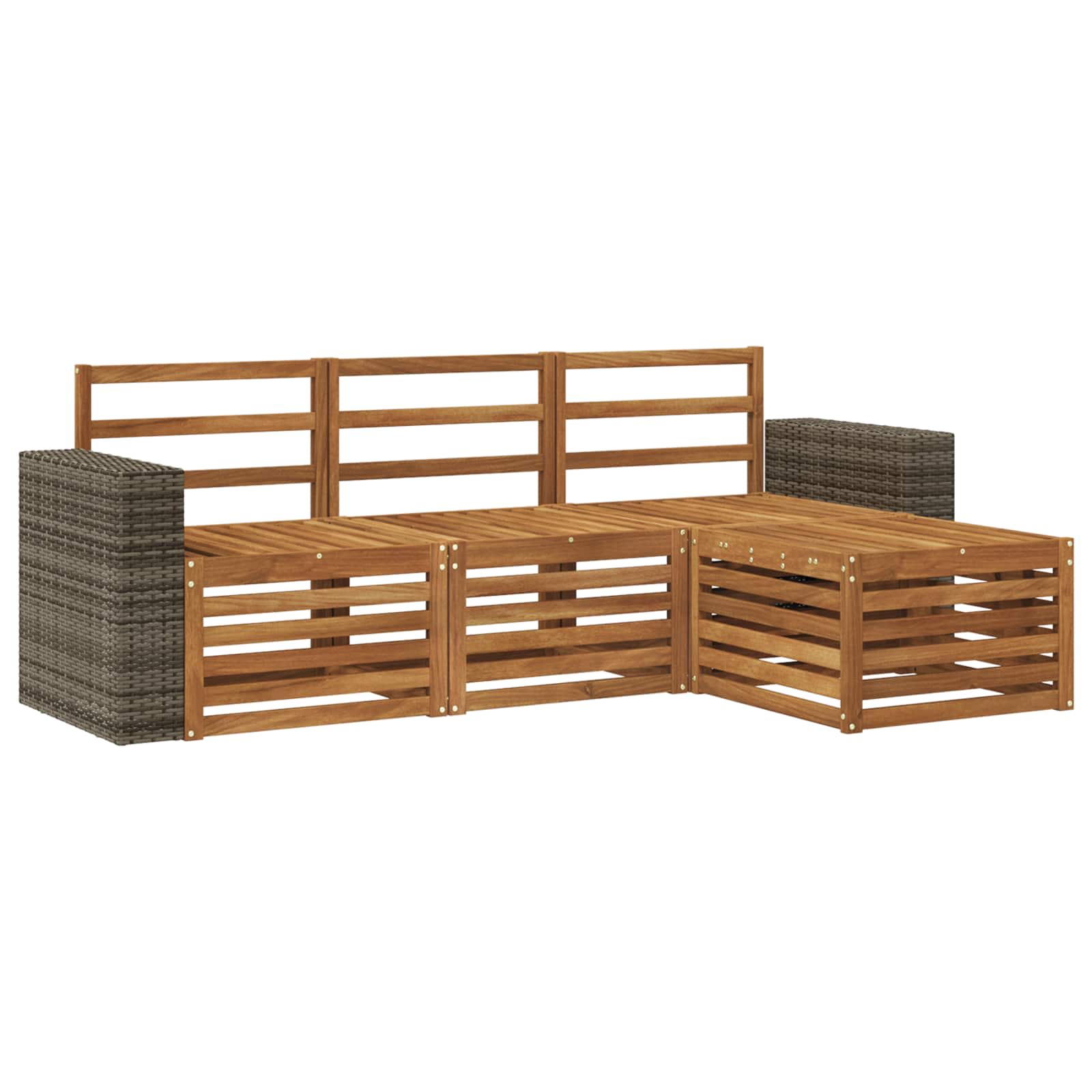 Set vanjskih sofa 4 pcs Prirodna