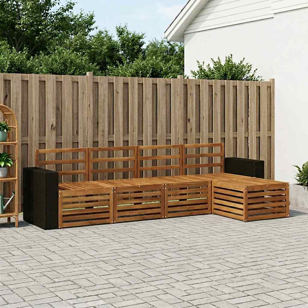 Set vanjskih sofa 5 kom. Prirodna