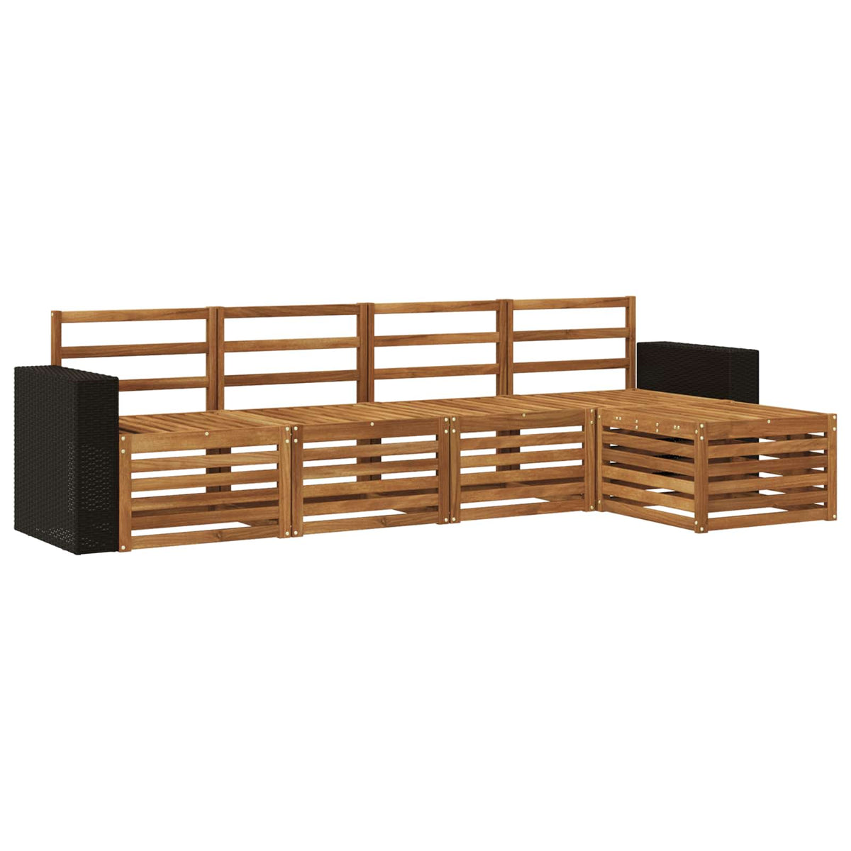 Set vanjskih sofa 5 kom. Prirodna