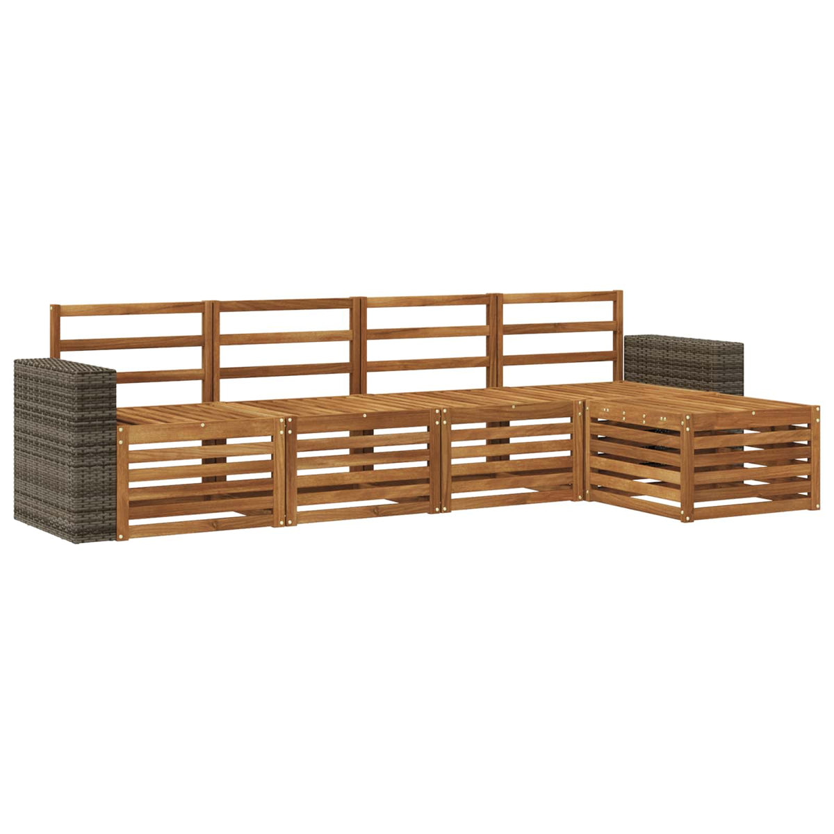 Set vanjskih sofa 5 kom. Prirodna
