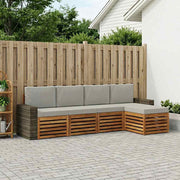 Set vanjskih sofa 5 kom. Prirodna i svjetlosiva