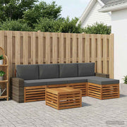 Set vanjskih sofa 6 pcs Prirodna i antracit