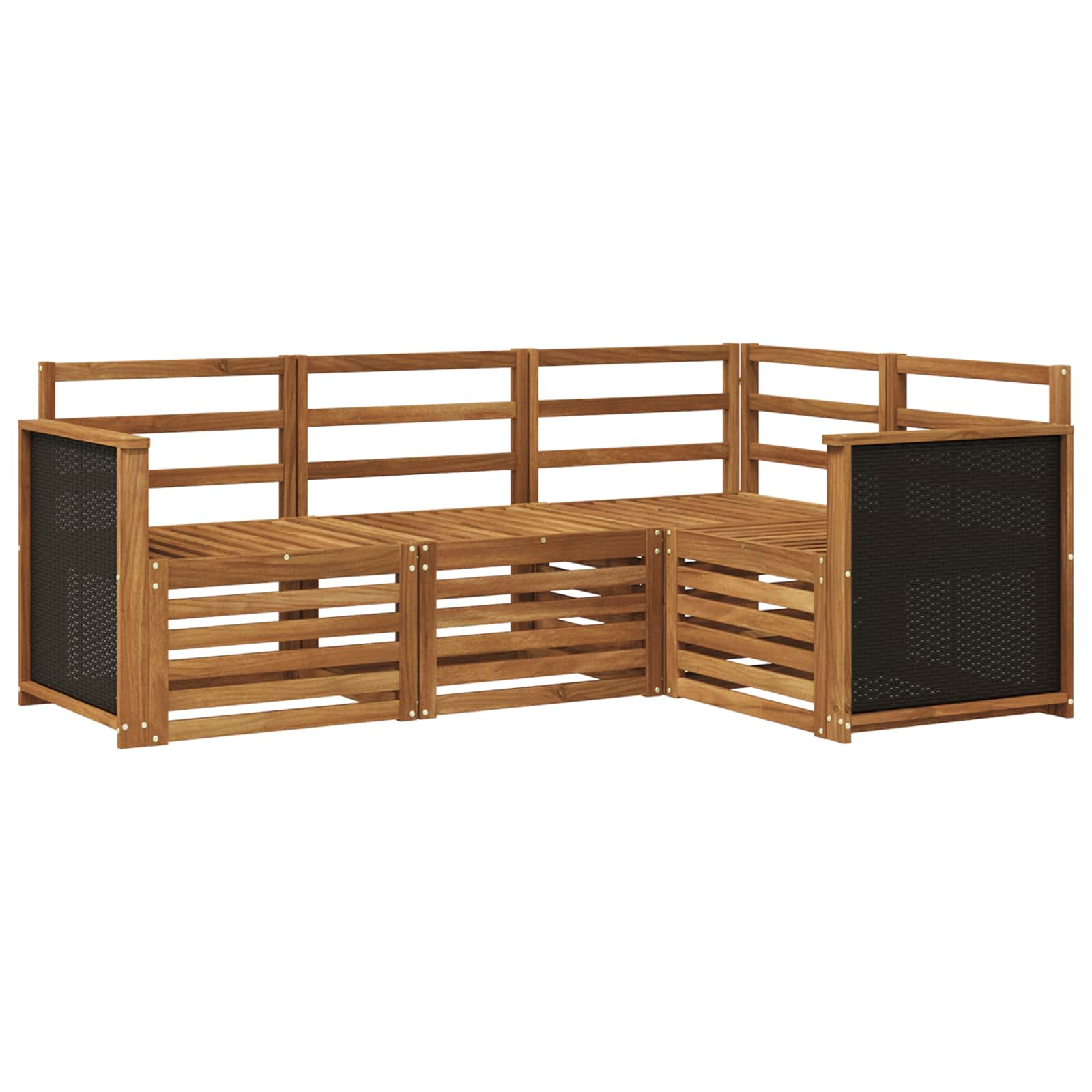 Setovi sofa 4 pcs Čvrsto drvo akacije