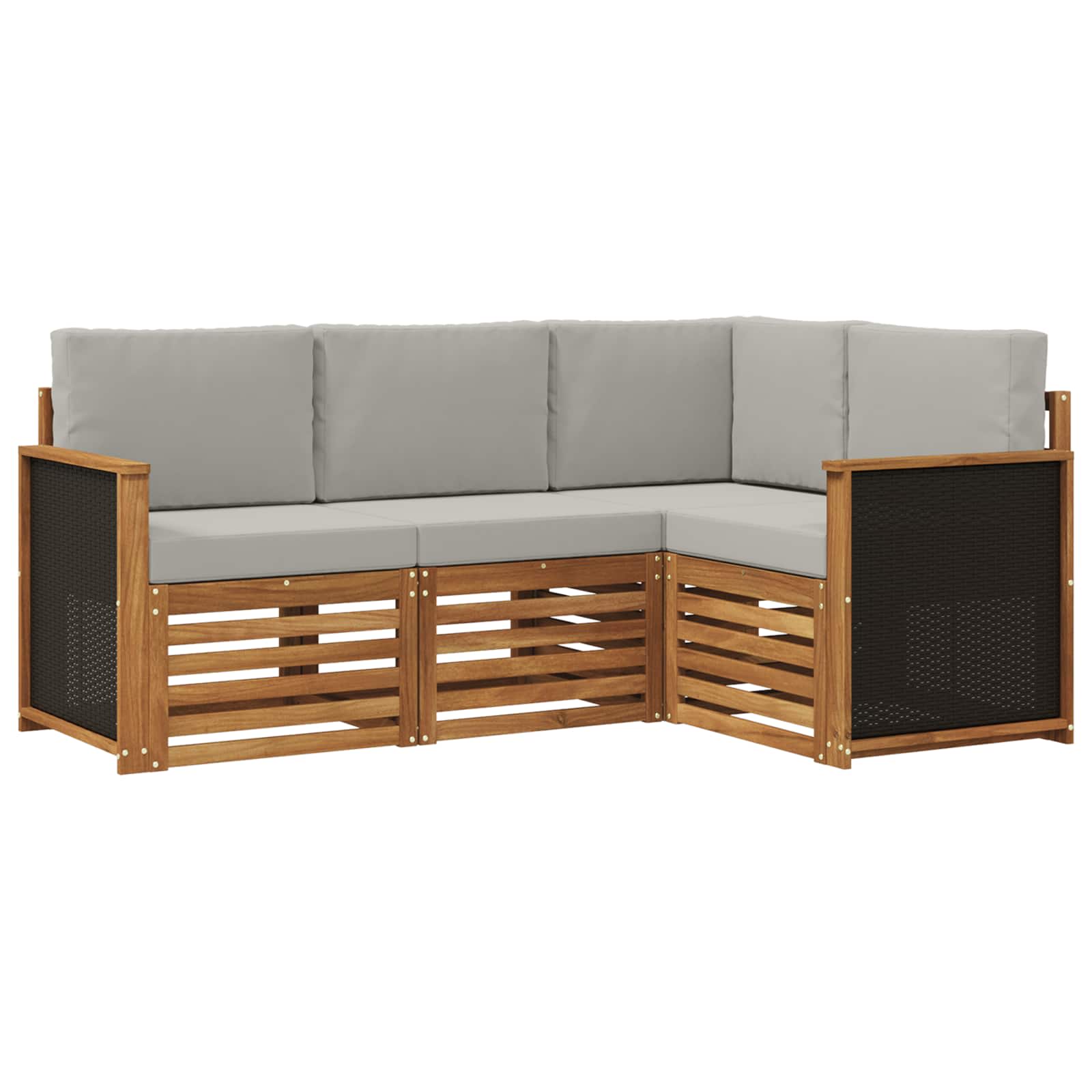 Setovi sofa s jastukom 4 pcs Čvrsto drvo akacije