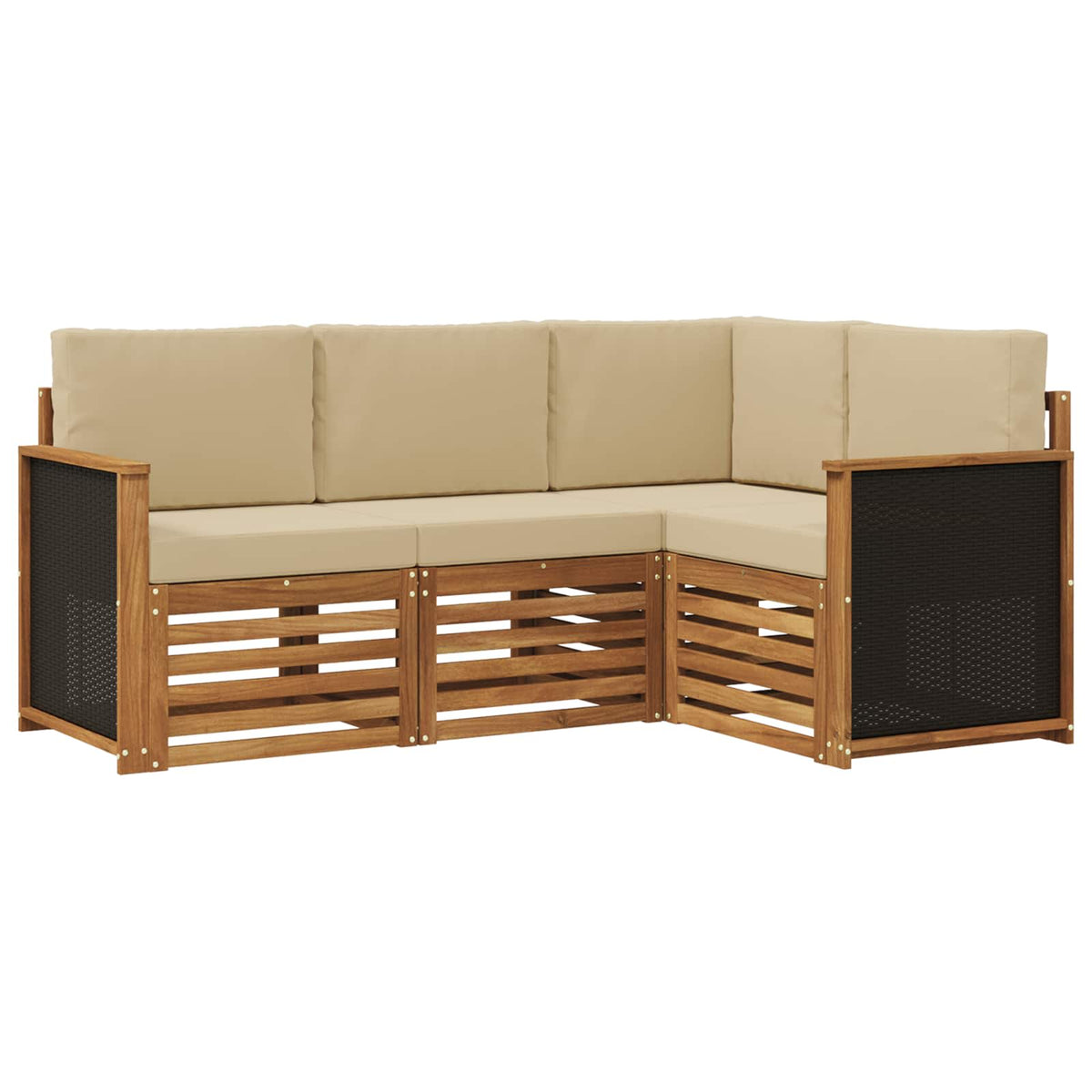 Setovi sofa s jastukom 4 pcs Čvrsto drvo akacije