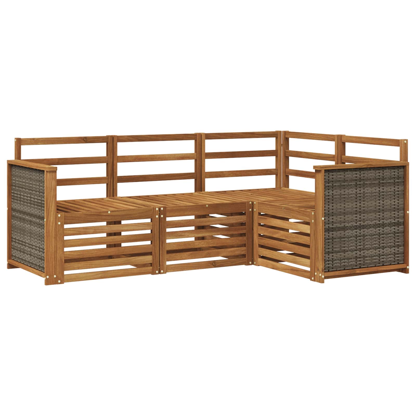 Setovi sofa 4 pcs Čvrsto drvo akacije