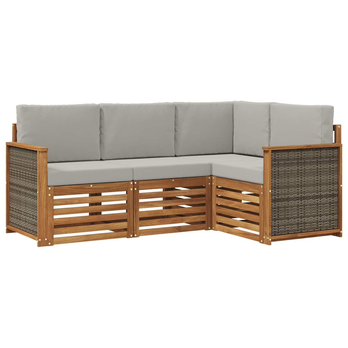 Setovi sofa s jastukom 4 pcs Čvrsto drvo akacije