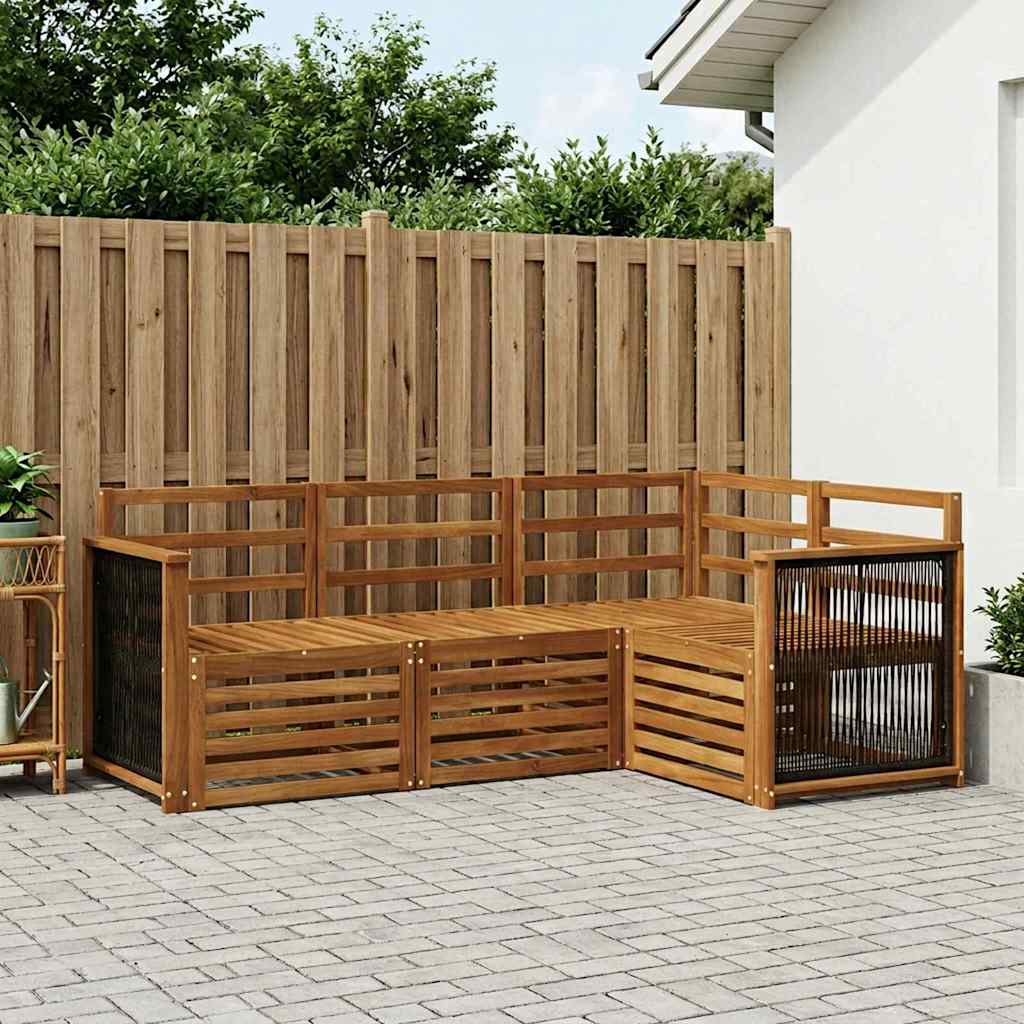 Setovi sofa 4 pcs Čvrsto drvo akacije
