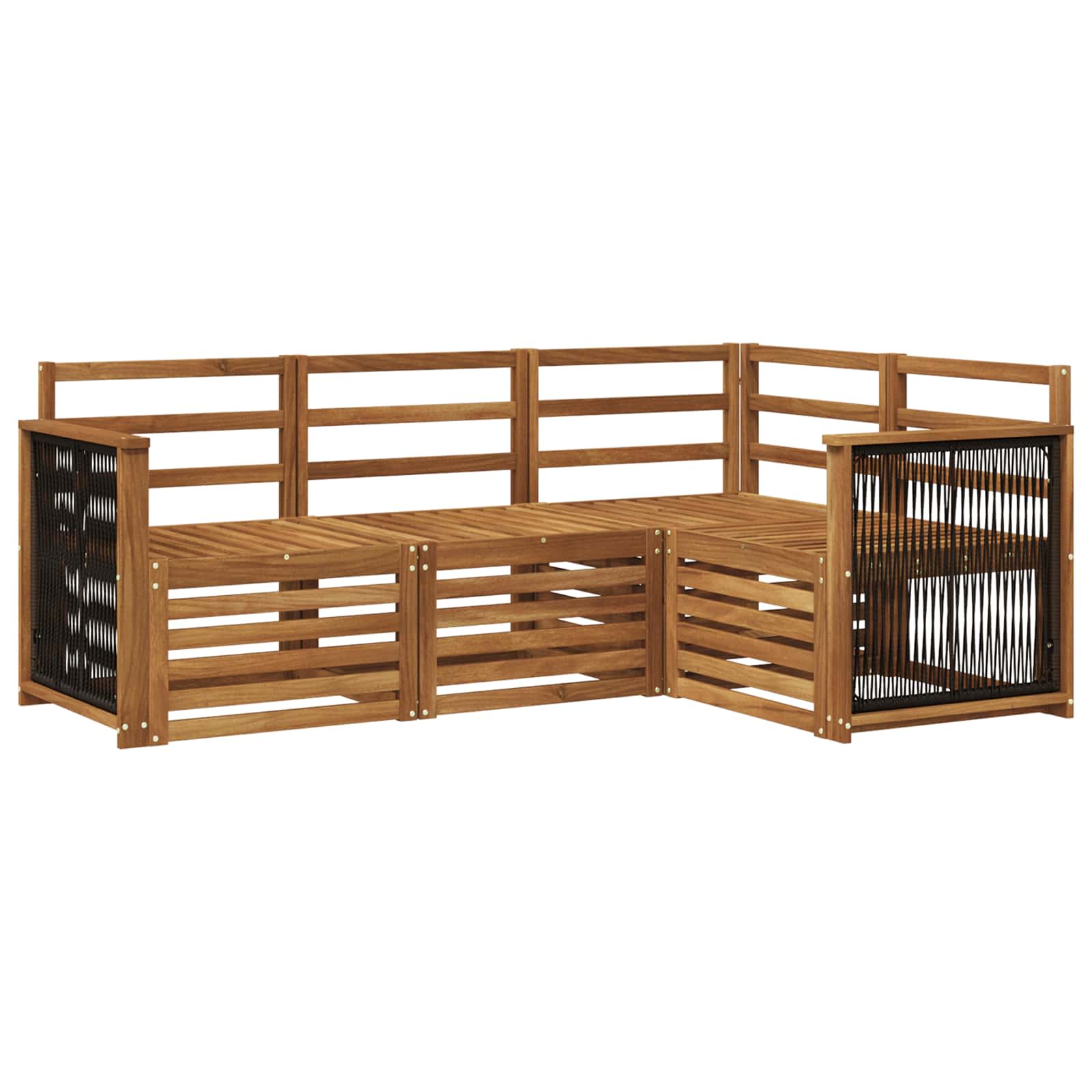 Setovi sofa 4 pcs Čvrsto drvo akacije