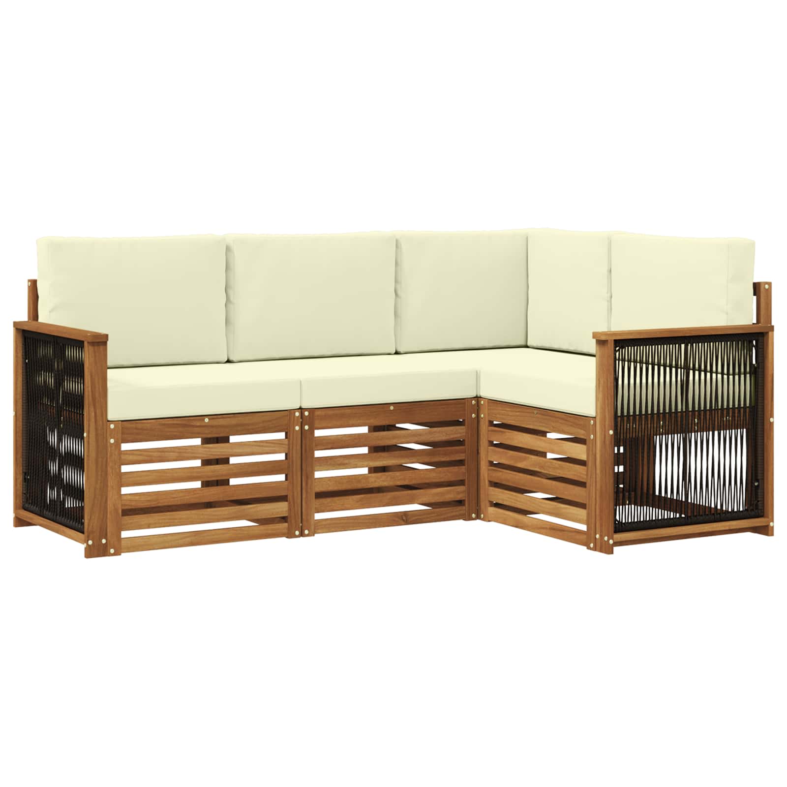 Setovi sofa s jastukom 4 pcs Čvrsto drvo akacije