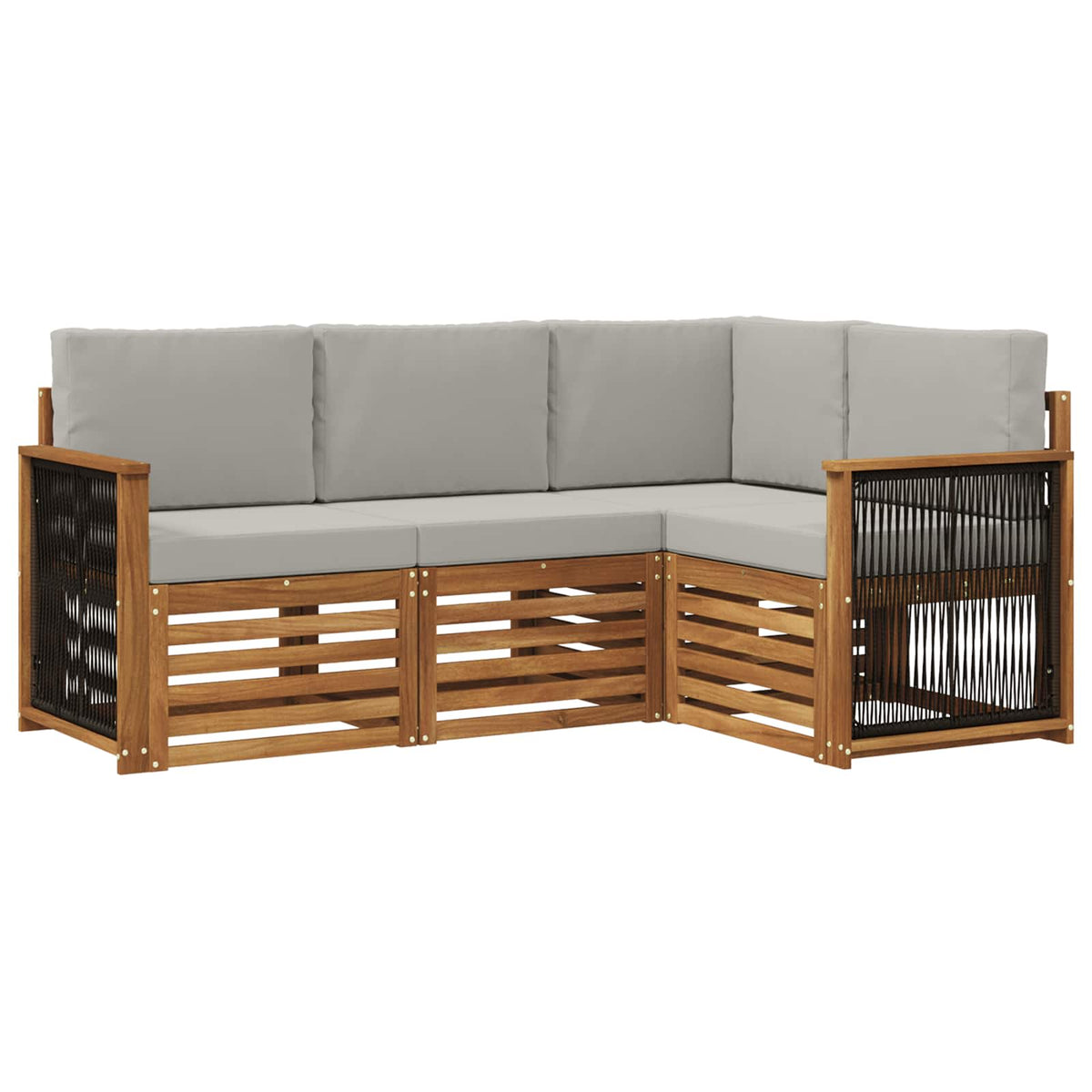 Setovi sofa s jastukom 4 pcs Čvrsto drvo akacije