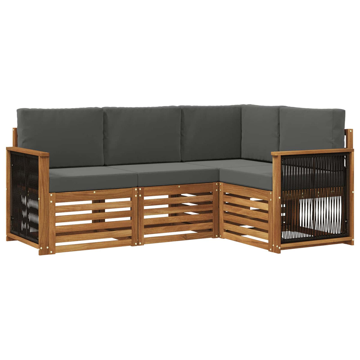 Setovi sofa s jastukom 4 pcs Čvrsto drvo akacije