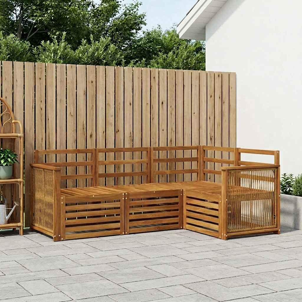 Setovi sofa 4 pcs Čvrsto drvo akacije