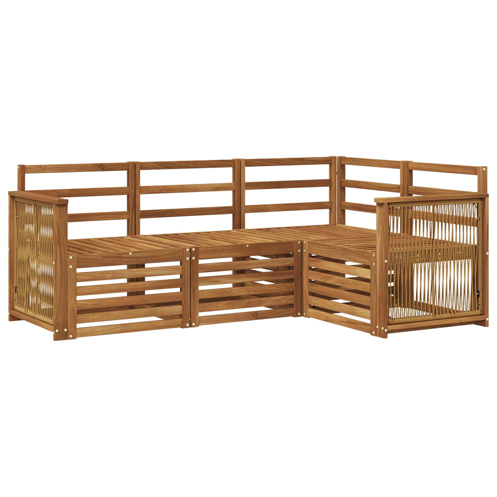 Setovi sofa 4 pcs Čvrsto drvo akacije