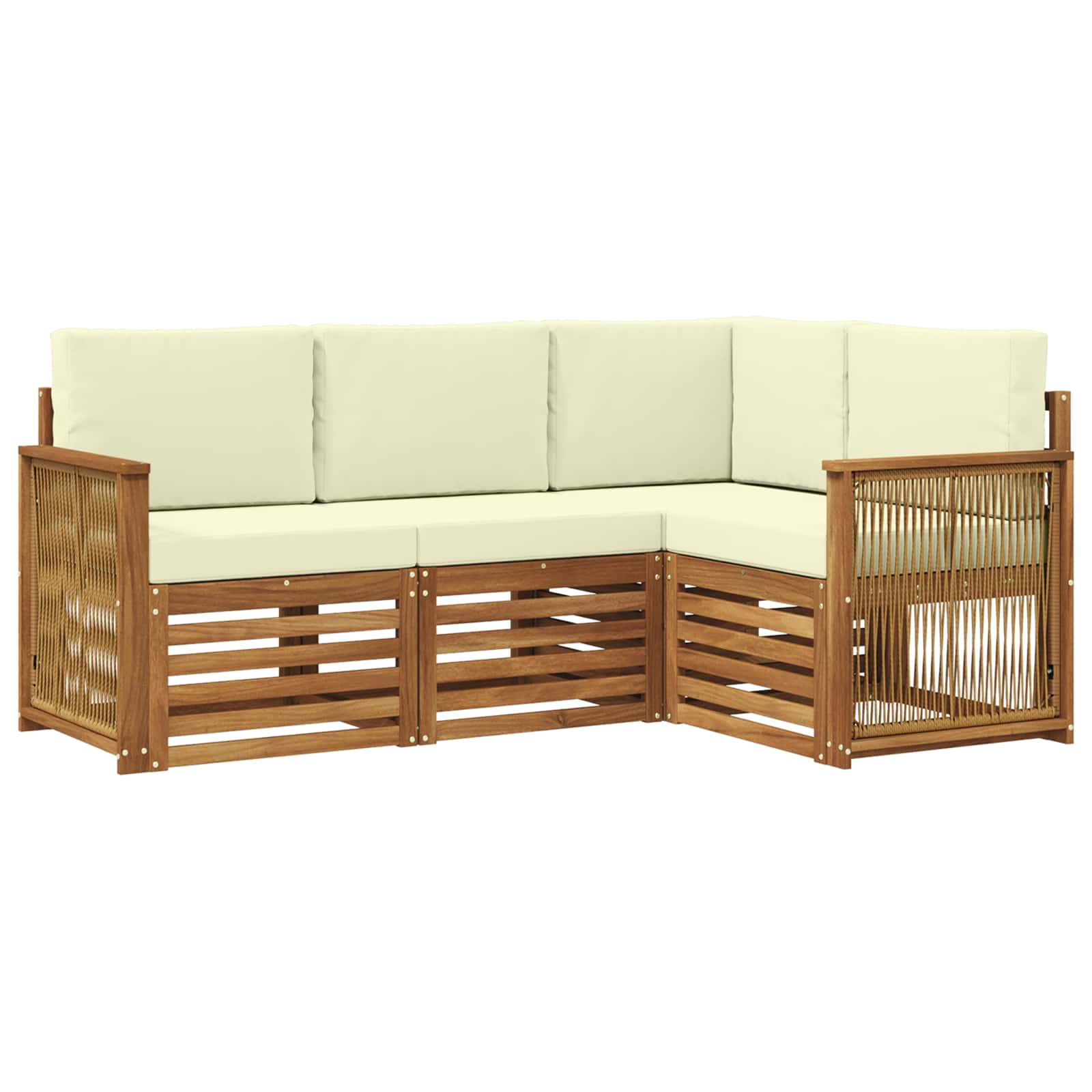 Setovi sofa s jastukom 4 pcs Čvrsto drvo akacije