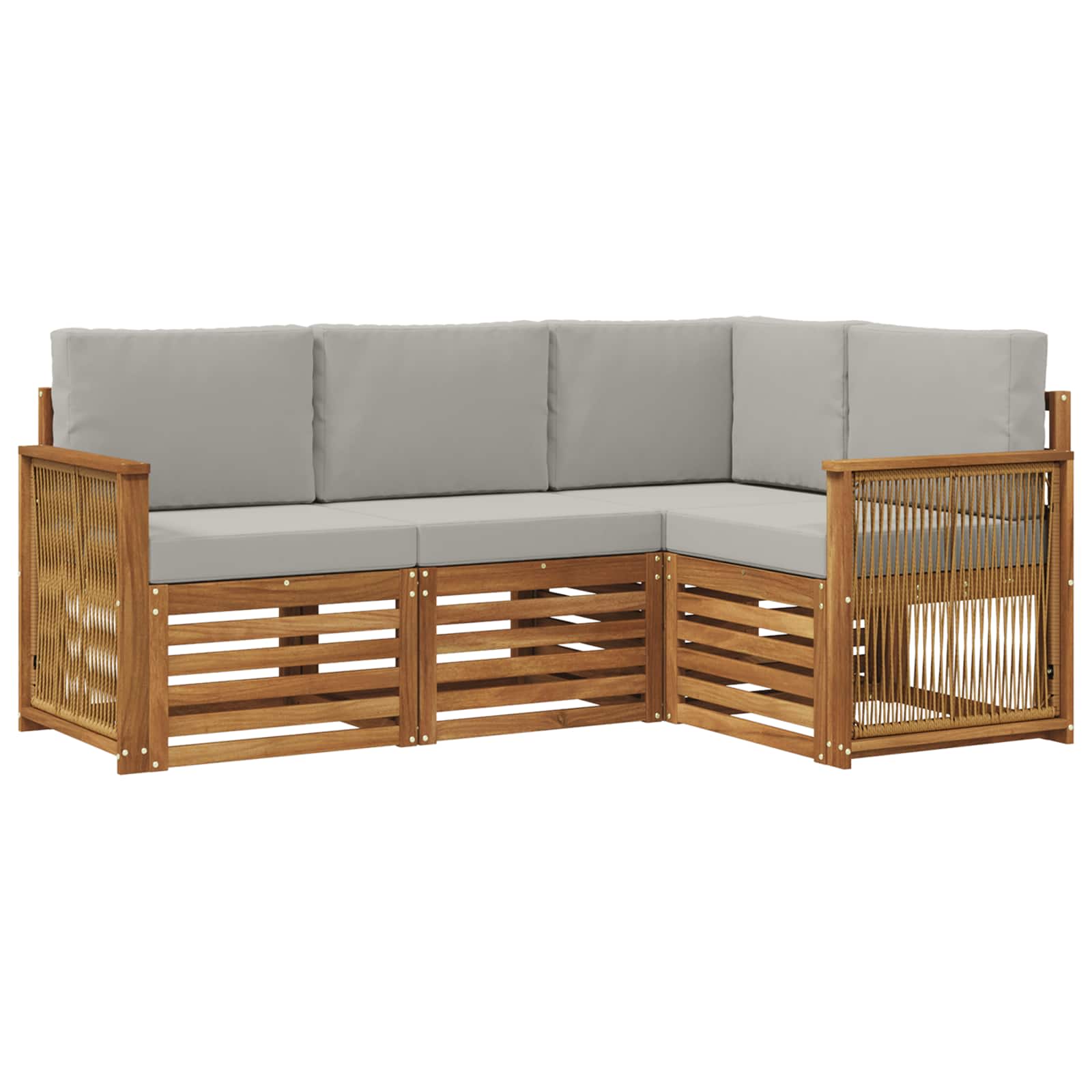 Setovi sofa s jastukom 4 pcs Čvrsto drvo akacije