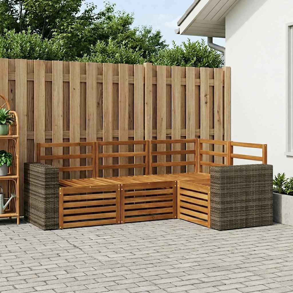 Setovi sofa 4 pcs Čvrsto drvo akacije