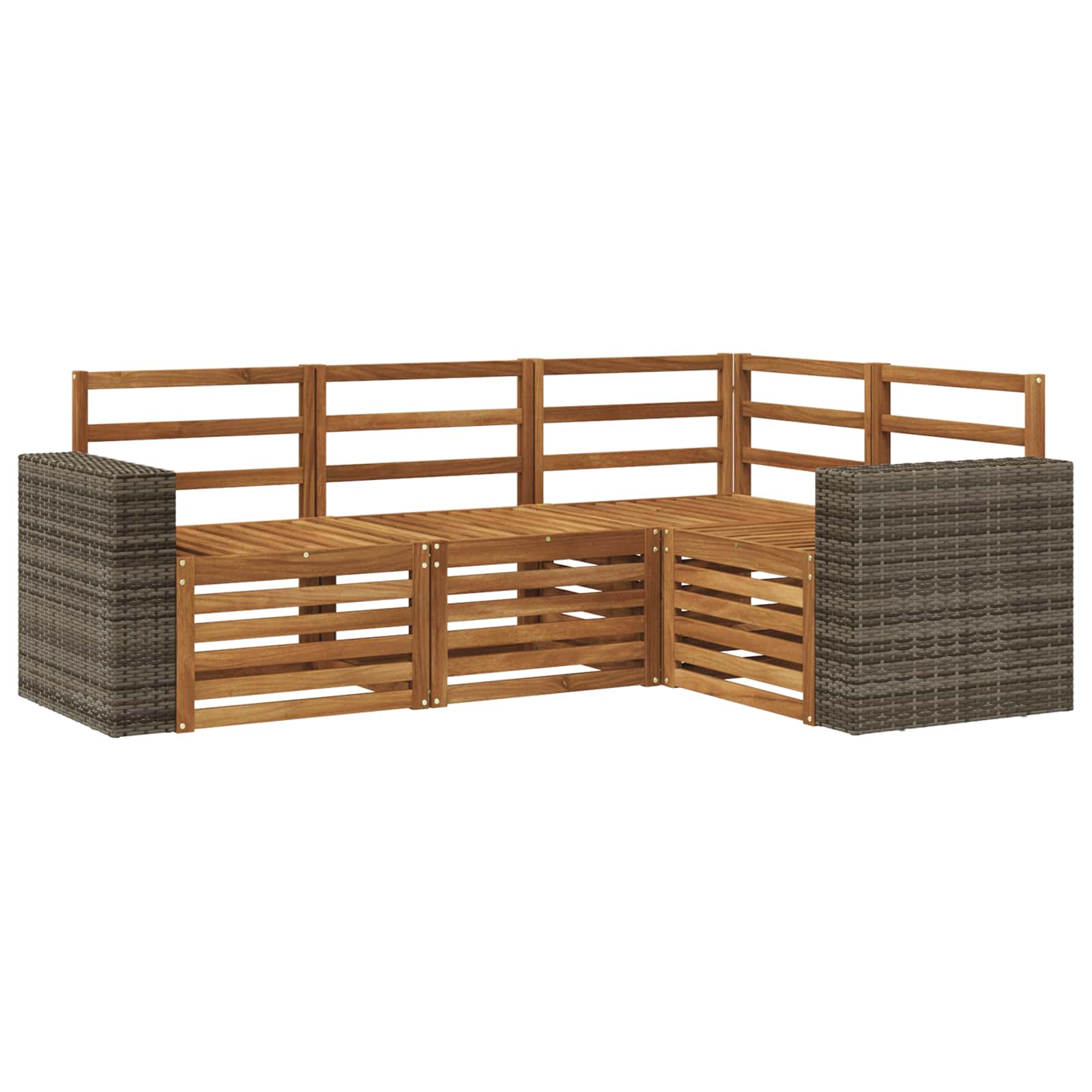 Setovi sofa 4 pcs Čvrsto drvo akacije