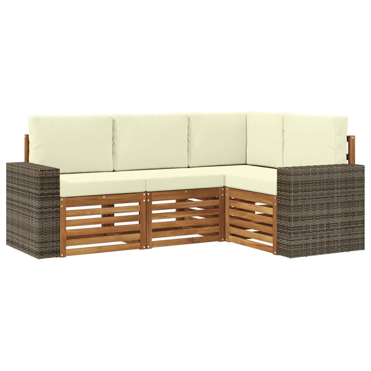 Setovi sofa s jastukom 4 pcs Čvrsto drvo akacije