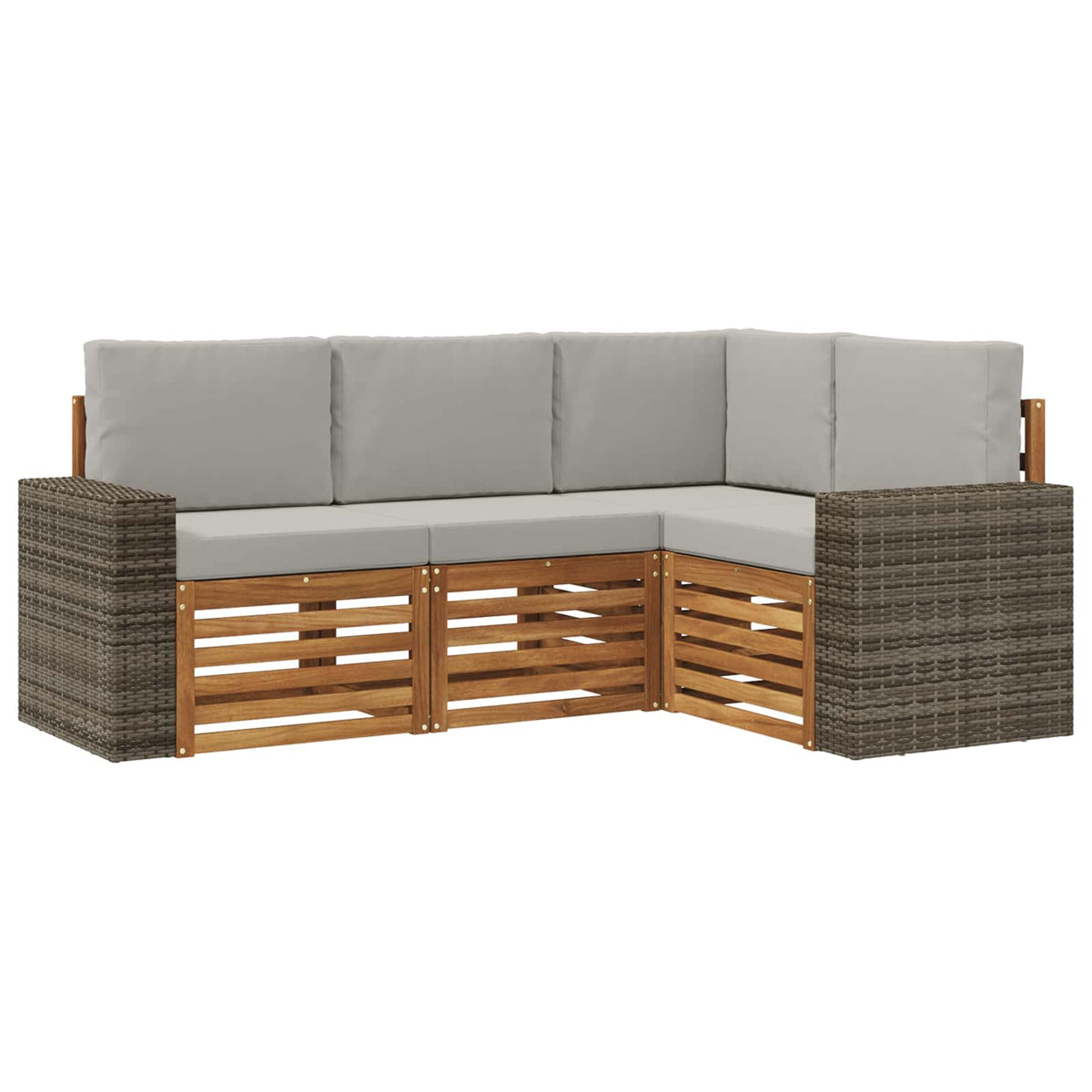 Setovi sofa s jastukom 4 pcs Čvrsto drvo akacije