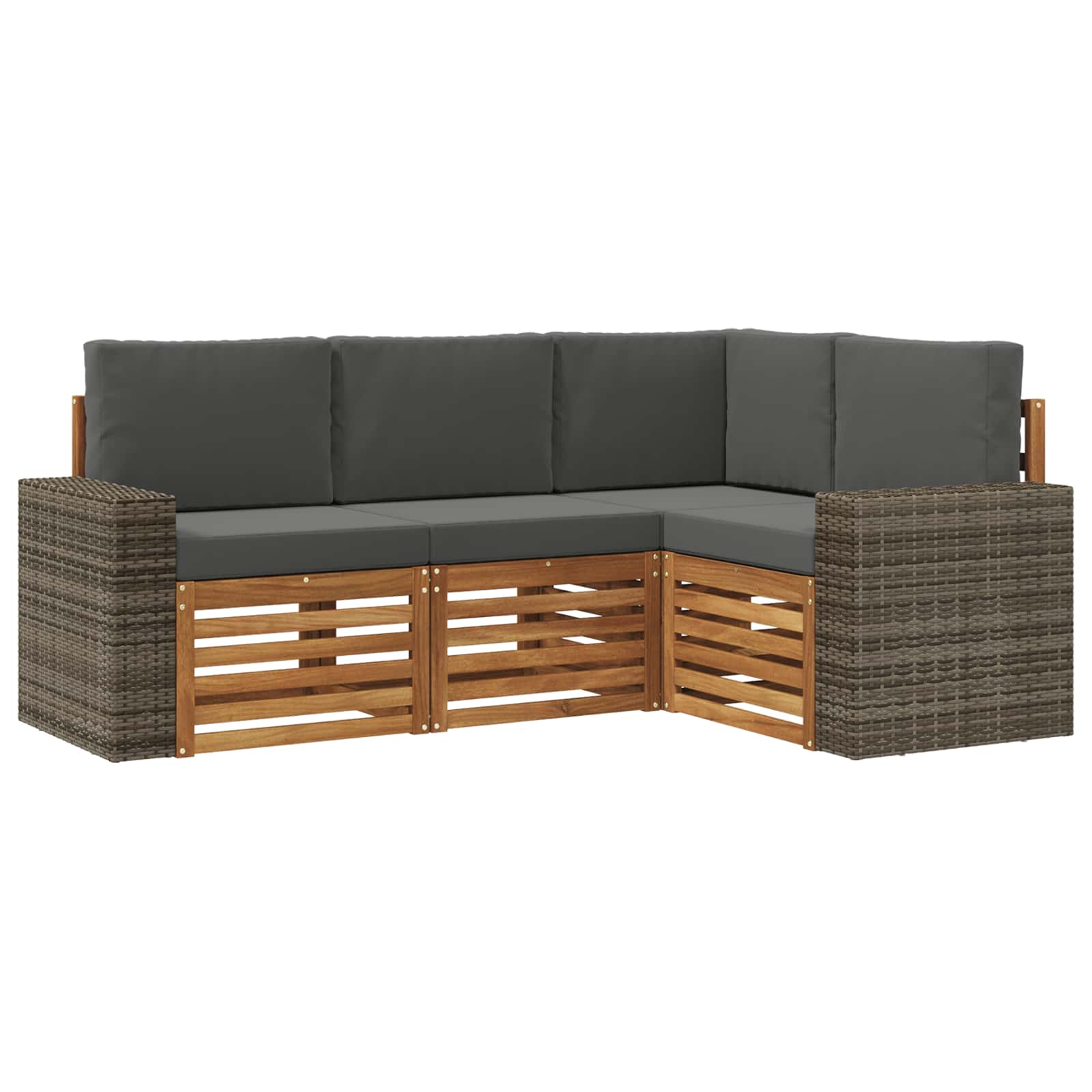 Setovi sofa s jastukom 4 pcs Čvrsto drvo akacije