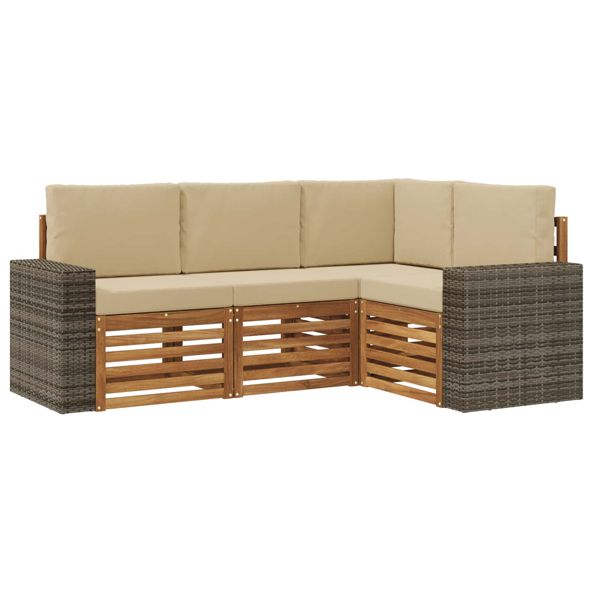 Setovi sofa s jastukom 4 pcs Čvrsto drvo akacije