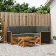 Set vanjskih sofa 5 pcs Prirodna i antracit 59 x 59 x 37 cm