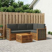 Set vanjskih sofa 5 pcs Prirodna i antracit 59 x 59 x 37 cm