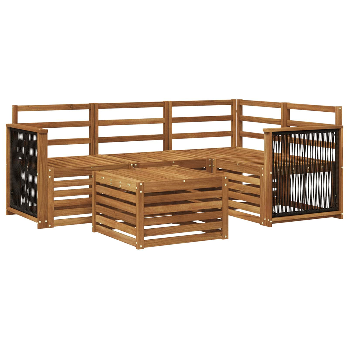 Set vanjskih sofa 5 pcs Prirodna 59 x 59 x 37 cm Poliester