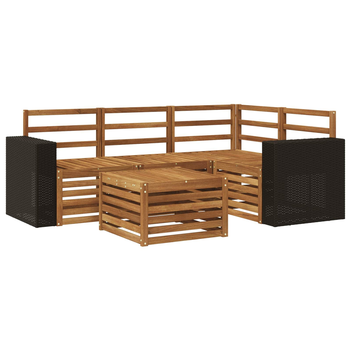 Set vanjskih sofa 5 kom. Prirodna Poliester