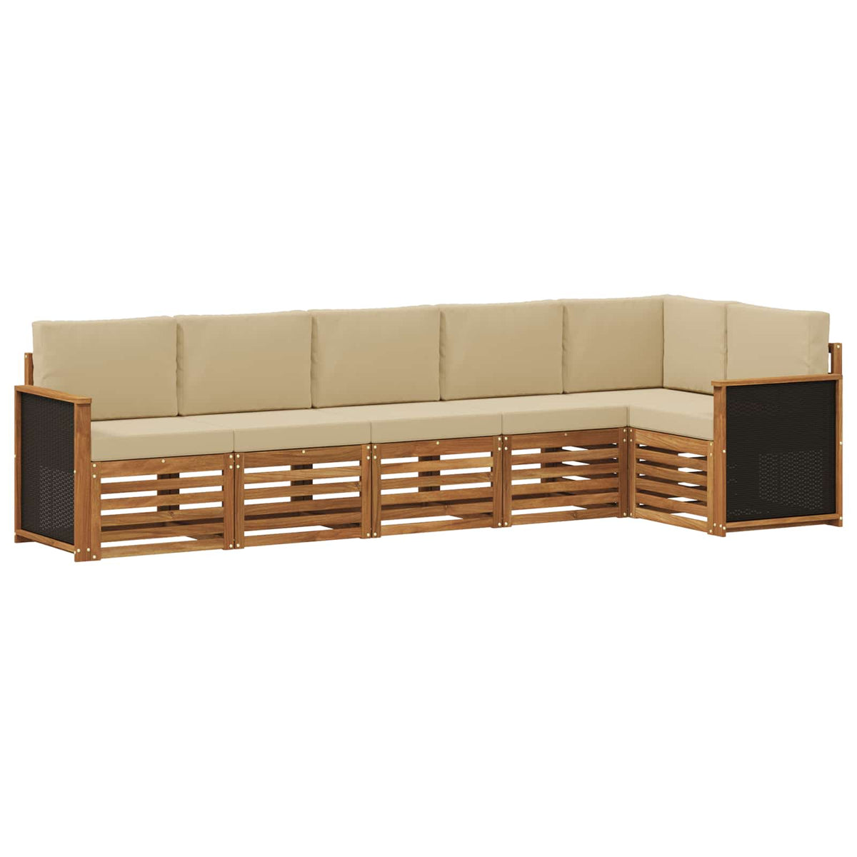 Set vanjskih sofa 5 kom. Prirodna