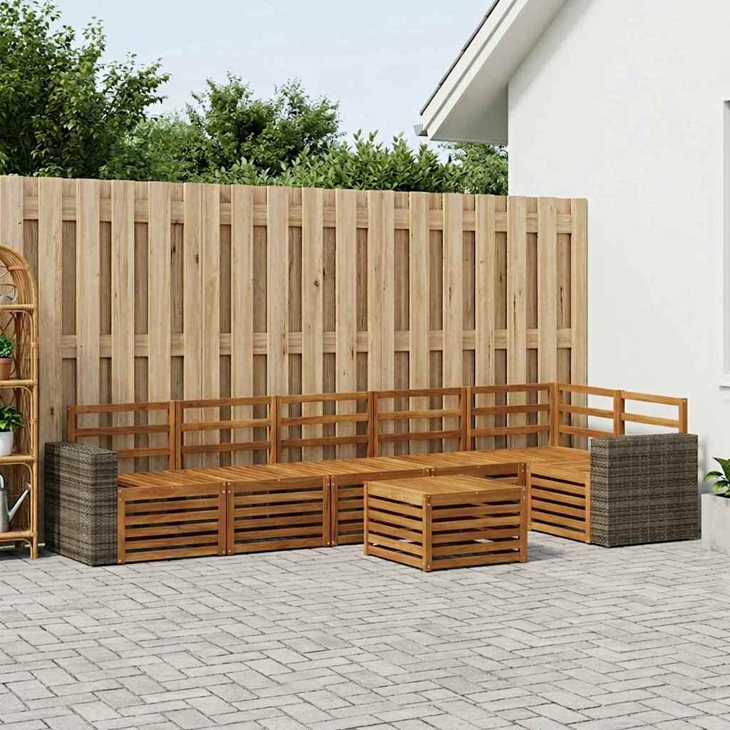 Set vanjskih sofa 7 kom. Prirodna Poliester