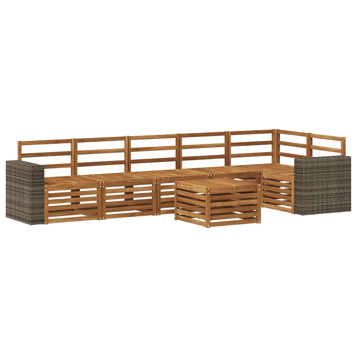 Set vanjskih sofa 7 kom. Prirodna Poliester