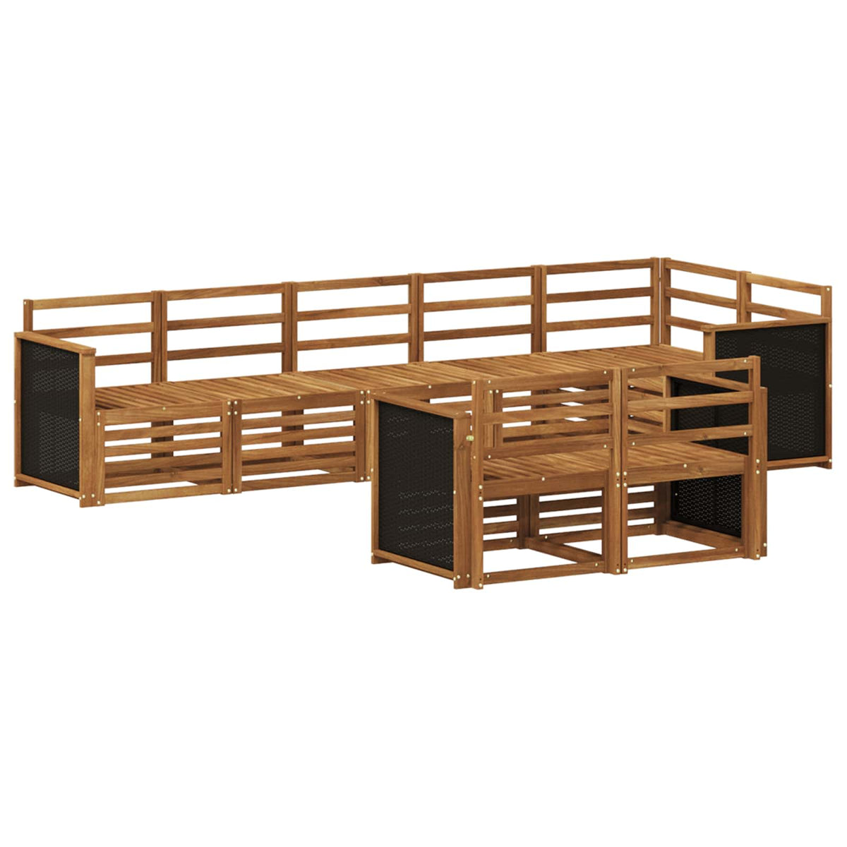 Setovi sofa Čvrsto drvo akacije