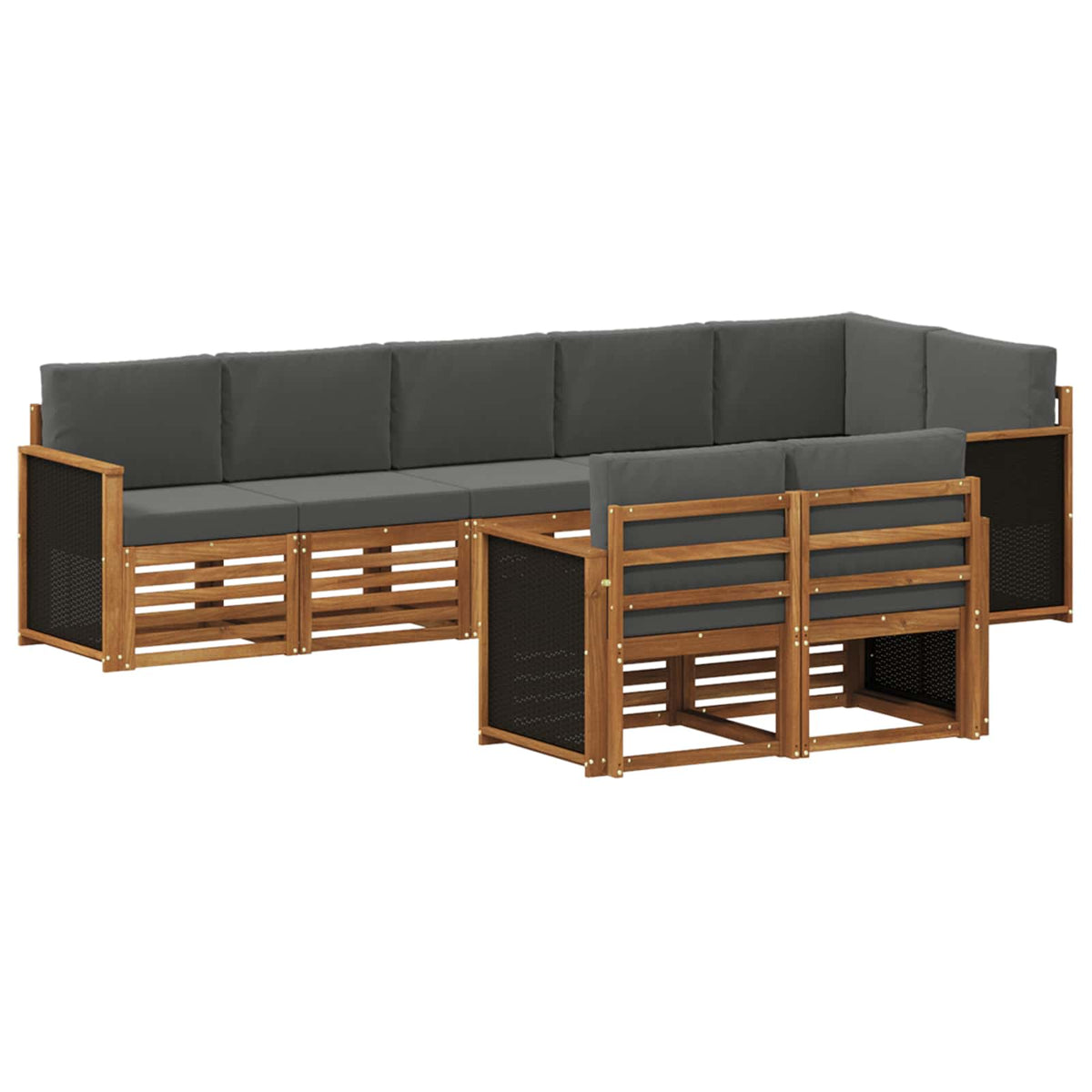 Setovi sofa Čvrsto drvo akacije