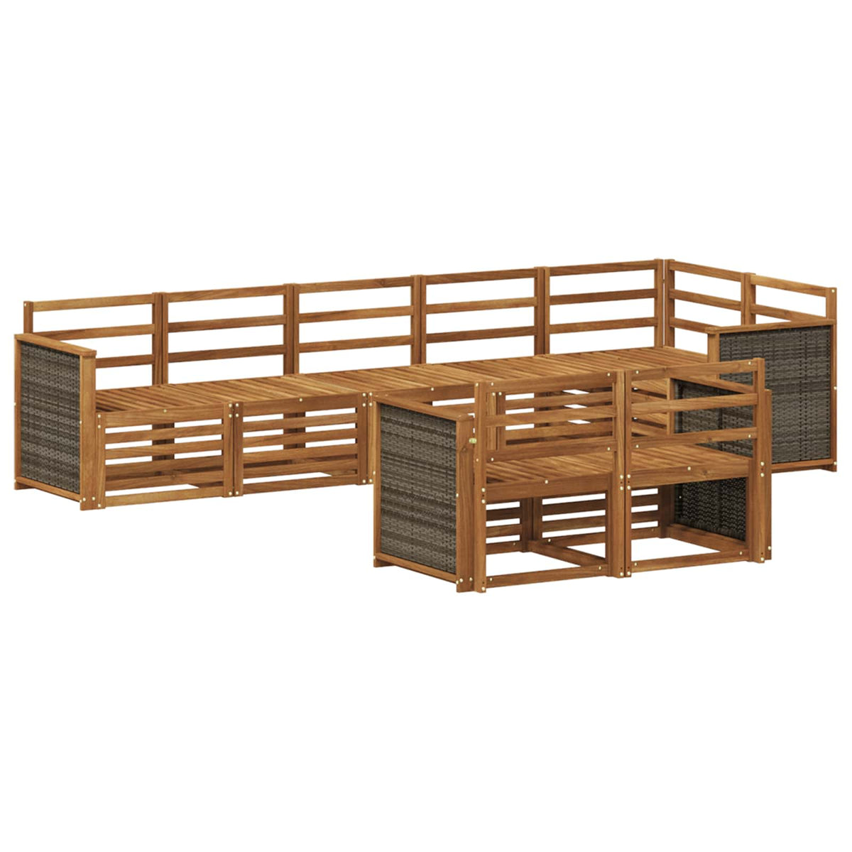 Setovi sofa Čvrsto drvo akacije