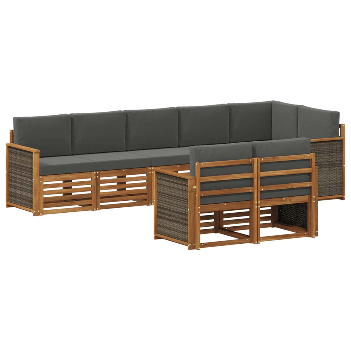 Setovi sofa Čvrsto drvo akacije