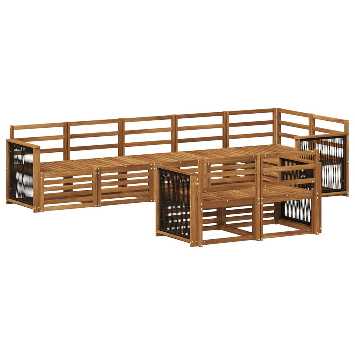 Setovi sofa Čvrsto drvo akacije