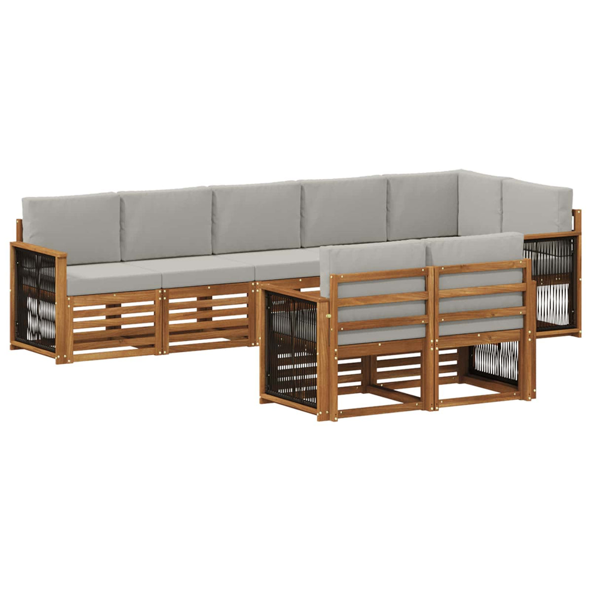 Setovi sofa Čvrsto drvo akacije