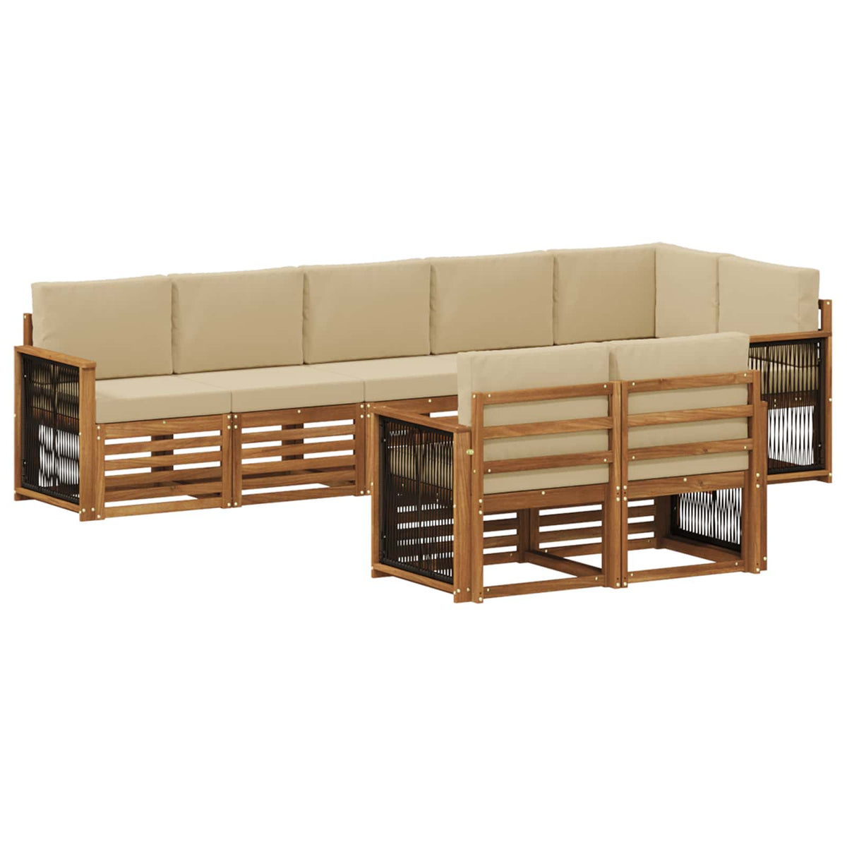 Setovi sofa Čvrsto drvo akacije