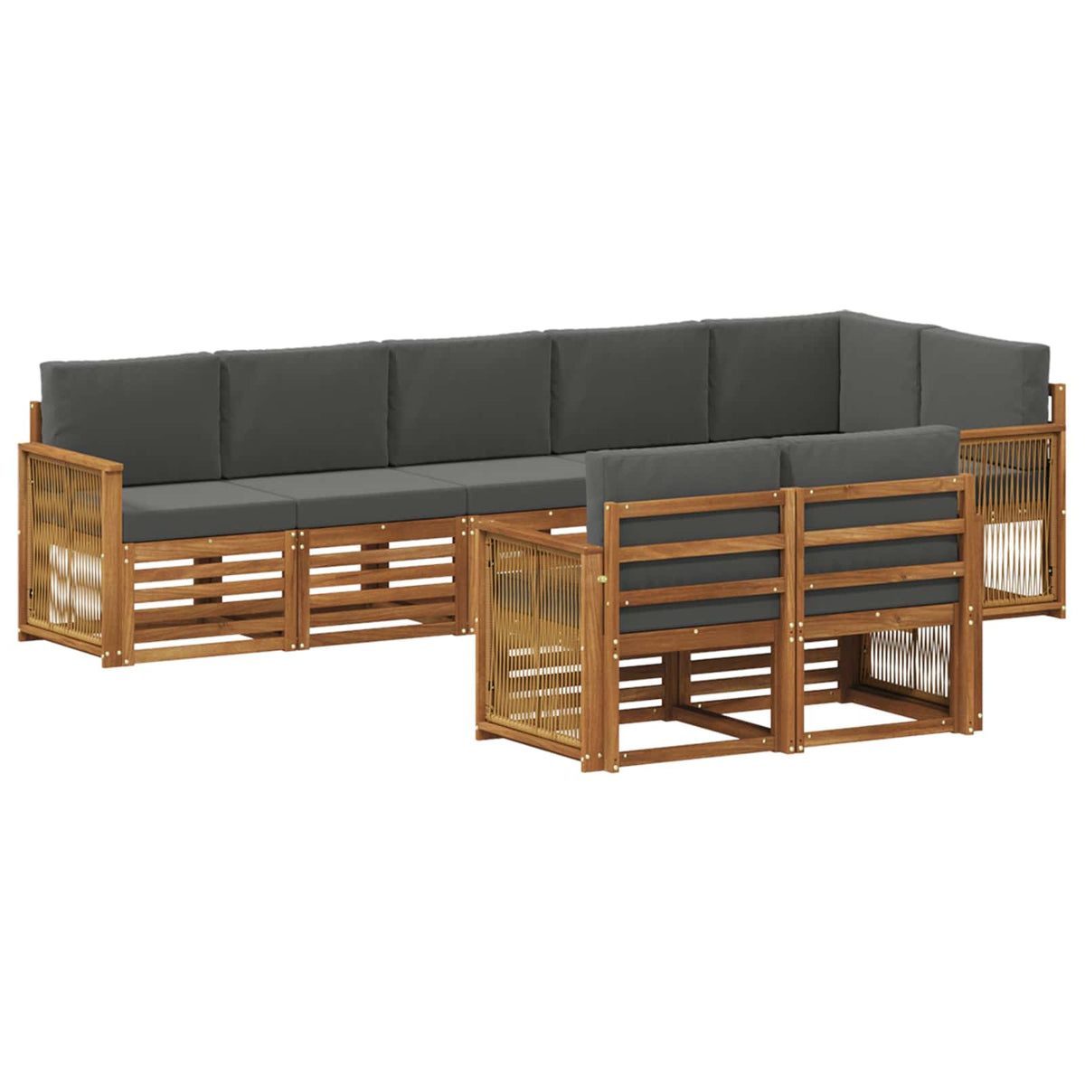 Setovi sofa Čvrsto drvo akacije