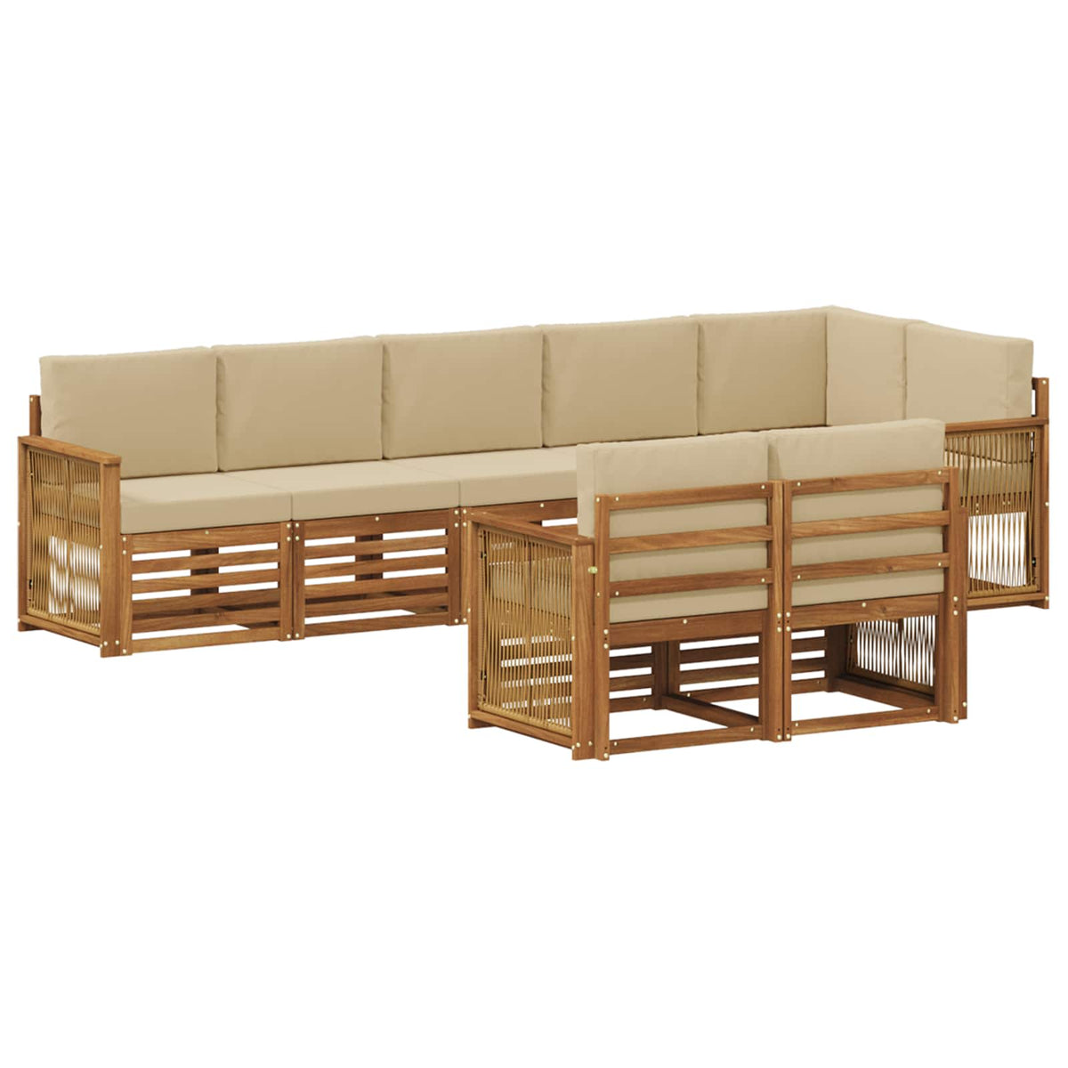 Setovi sofa Čvrsto drvo akacije