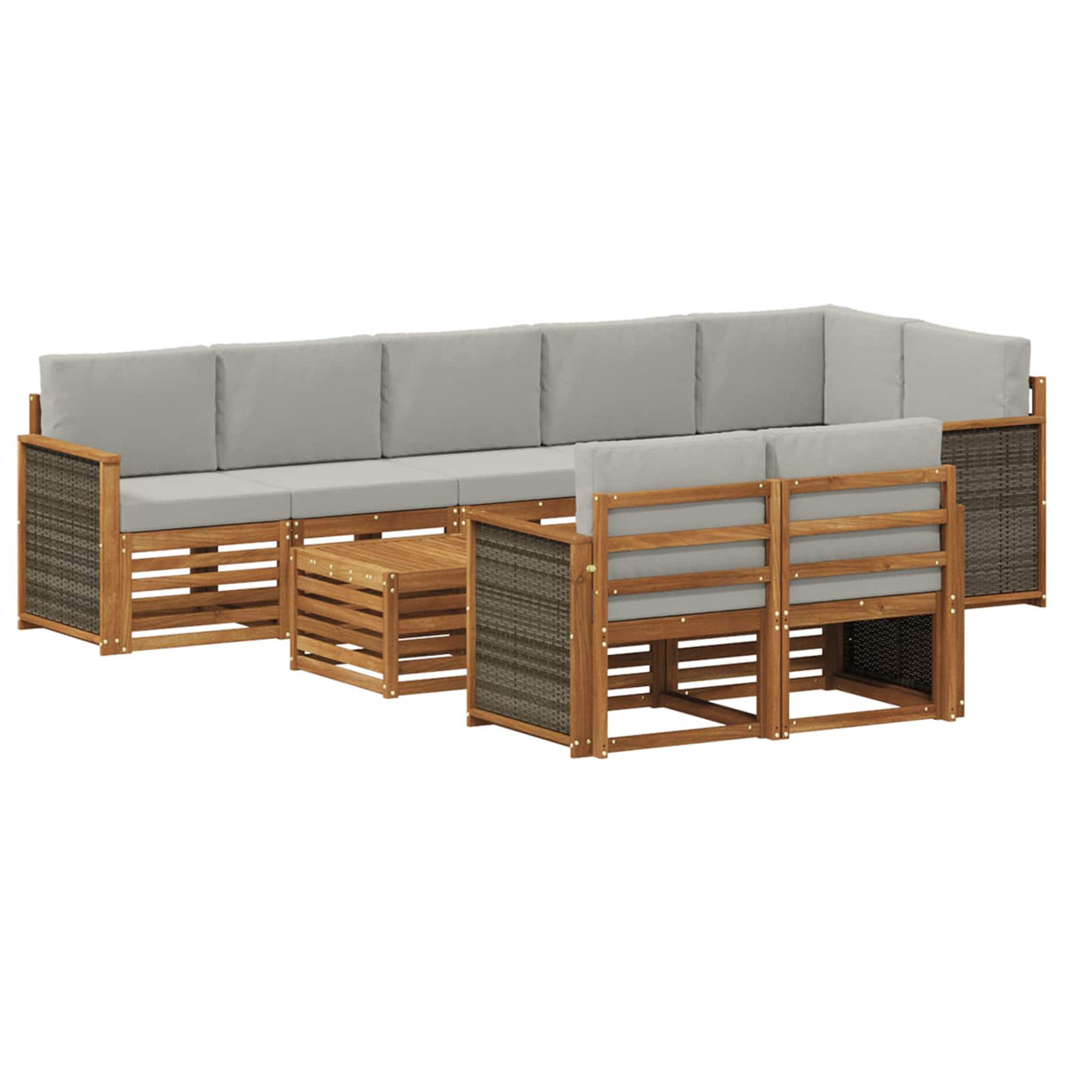 Setovi sofa Čvrsto drvo akacije