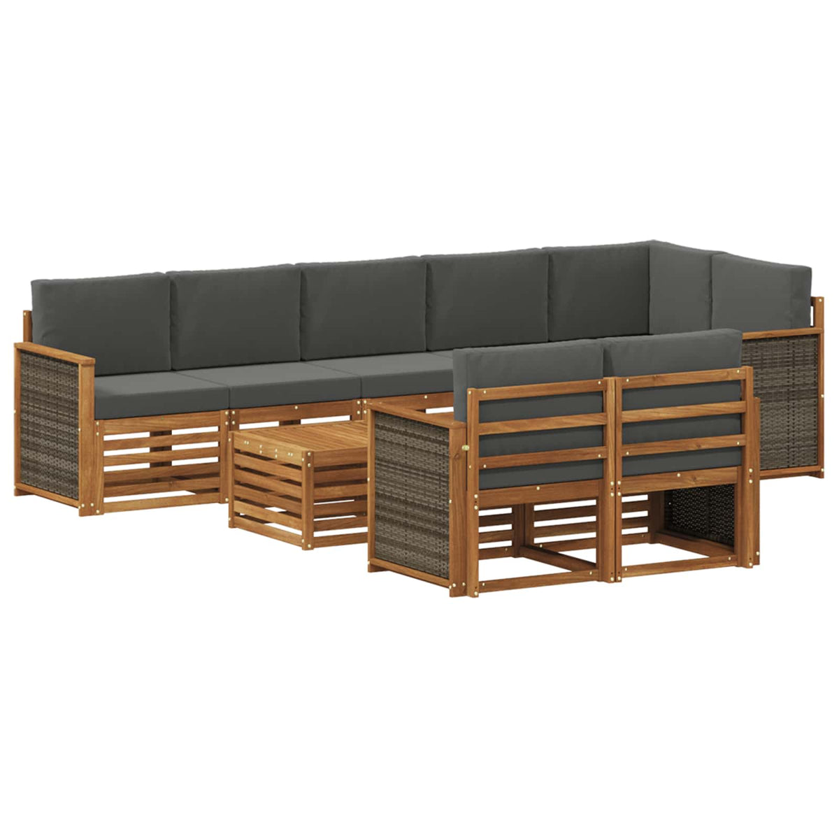 Setovi sofa Čvrsto drvo akacije
