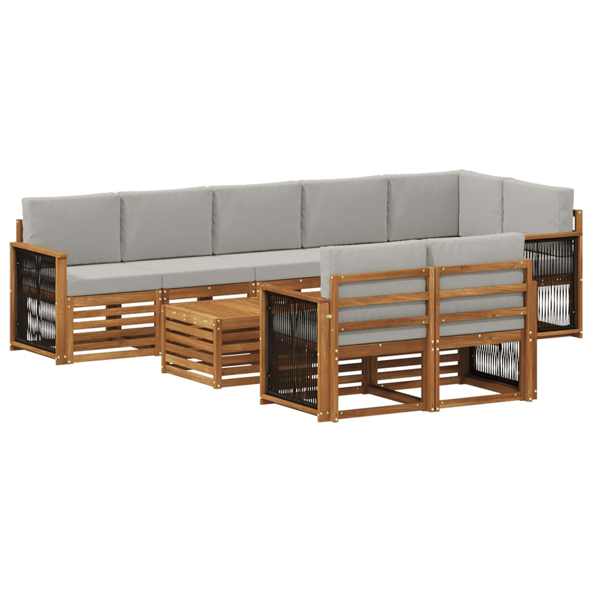 Setovi sofa Čvrsto drvo akacije