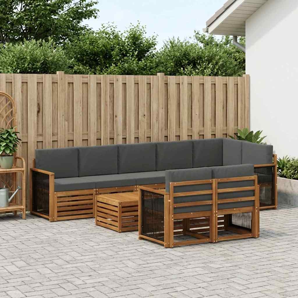 Setovi sofa Čvrsto drvo akacije