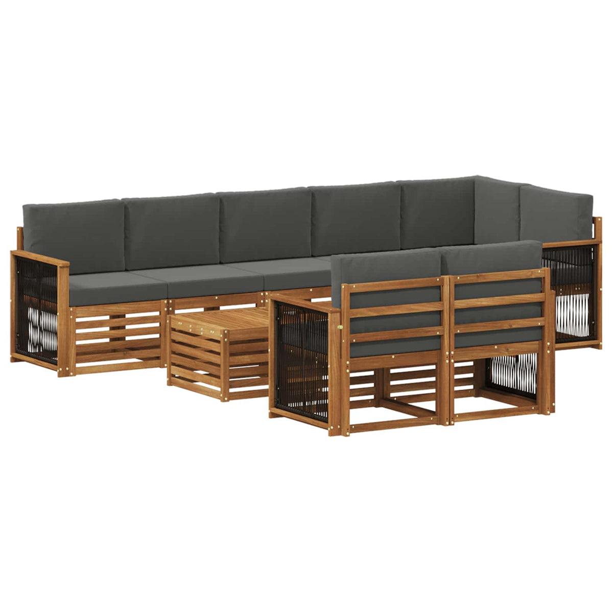 Setovi sofa Čvrsto drvo akacije