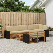 Set vanjskih sofa 9 kom. Prirodna i bež Poliester